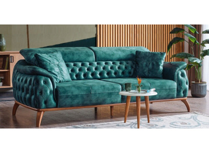 Luksusowe Chesterfield 3 miejsce do siedzenia Designerska Sofa Kanapa Podkładka Couchen Włókienniczy Nowość