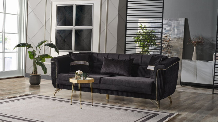 Elegancka trzyosobowa sofa nowoczesna 3 miejsce do siedzenia stylowa sofa 228cm brązowe meble
