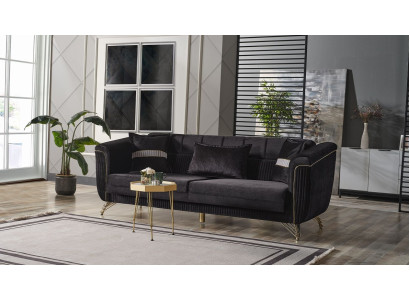 Elegancka trzyosobowa sofa nowoczesna 3 miejsce do siedzenia stylowa sofa 228cm brązowe meble