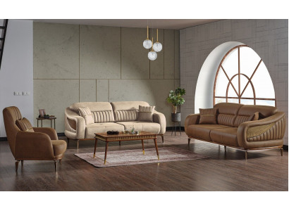 Zestaw sofowy 3+3+1 miejsce do siedzenia Modern Relaks Fotel Modern Style 3-częściowy luksusowy salon