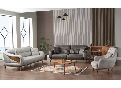 Zestaw sofowy 3+3+1 miejsce do siedzenia Modern Relaks Fotel Modern Style 3-częściowy Luksusowy Salon Nowość