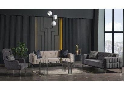 Zestaw sofowy 3+3+1 miejsce do siedzenia Włókienniczy Modern Complete Fotel Sofa 3 miejsce do siedzenia Luksus Nowy