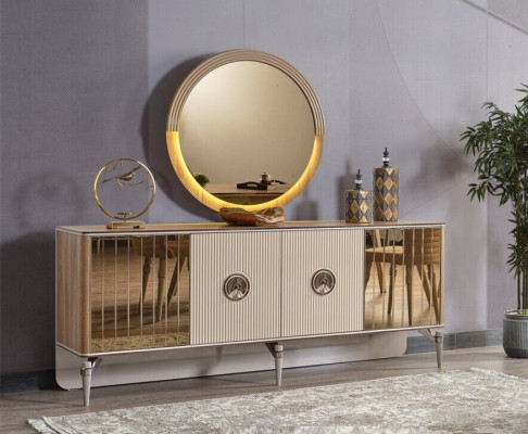 Design jadalnia Kompletny Stół obiadowy + 6x Krzesła Nowoczesny Stół Drewniany Nowość