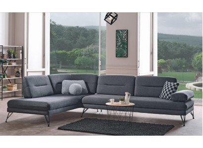 Narożnikowa kanapa L-Shape Włókienniczy Narożnik Sofa Podkładka Premium Couch L Shape Modern