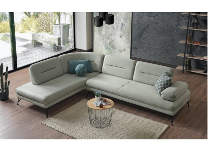 Narożnikowa kanapa Żywy krajobraz Kolor Szara Sofa w kształcie litery L Nowy Salon Narożnikowa kanapa Luksusowa Nowość