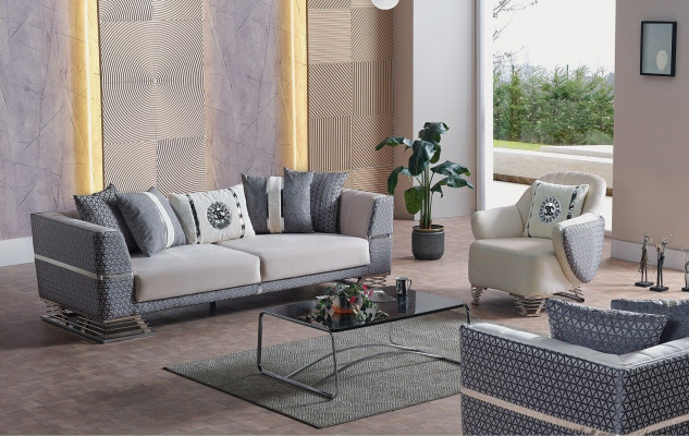 Zestaw sofowy 3+1 miejsce siedzące Fotel Ustaw Modern Relaks Fotel Meble Nowe