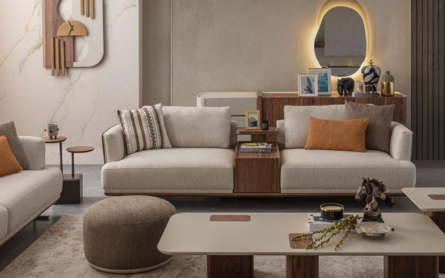 Zestaw sofowy 3+3+1 miejsce do siedzenia Modern Relaks Fotel Modern Style Luxury Living Room 3szt
