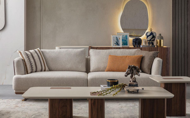 Zestaw sofowy 3+3+1 miejsce do siedzenia Modern Relaks Fotel Modern Style Luxury Living Room 3szt