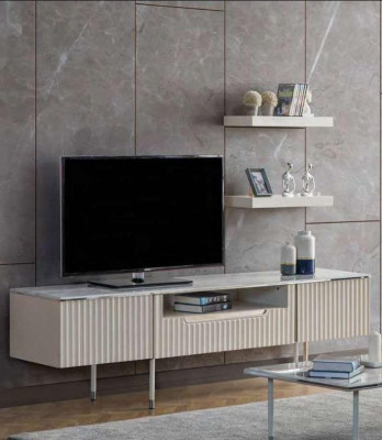 Rtv z 2x Półkami Szafka niska Kredens Tabela Salon Nowoczesny Design Drewno