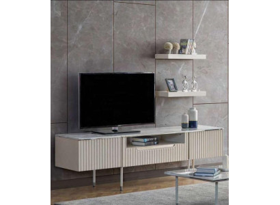 Rtv z 2x Półkami Szafka niska Kredens Tabela Salon Nowoczesny Design Drewno