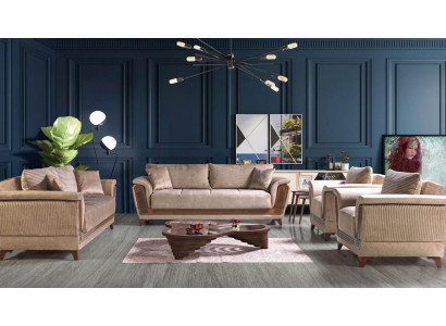 Zestaw sofowy 3+2+1+1 miejsce do siedzenia Włókienniczy Modern Kompletny Fotel Sofa 3 miejsce do siedzenia Luksusowy Nowy