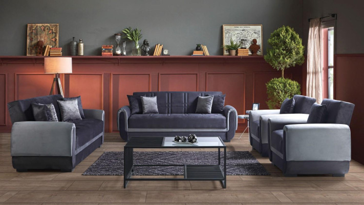 Zestaw sofowy 3+2+1+1 miejsce siedzące Włókienniczy Modern Complete Fotel Sofa 3 miejsce siedzące Luxury 3