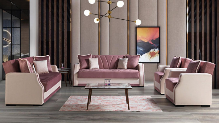 Luksusowy Zestaw sofowy Kompletna Kanapa Sofa Nowoczesna Ustawić Salon Relaks 3+2+1+1 Nowość