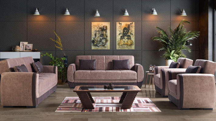 Nowoczesny Zestaw sofowy Fotel Włókienniczy Sofa Luxury Complete Luxury 3+2+1+1 miejsce siedzące
