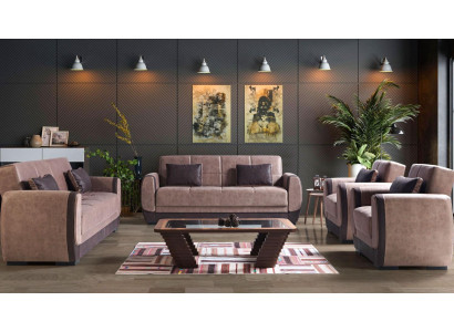 Nowoczesny Zestaw sofowy Fotel Włókienniczy Sofa Luxury Complete Luxury 3+2+1+1 miejsce siedzące