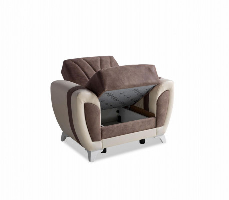 Sofa rozkładana Zestaw sofowy 3+2+1+1 miejsce siedzące Włókienniczy Sofa Fotel Kompletny zestaw Brązowy