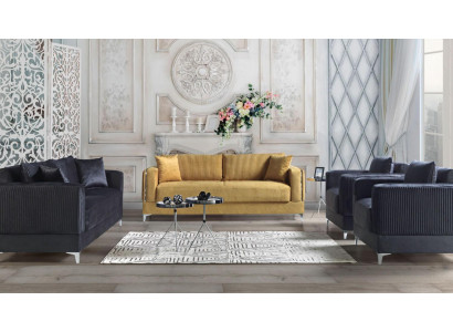 Zestaw sofowy 3+2+1+1 miejsce do siedzenia Włókienniczy Modern Complete Fotel Sofa 3 miejsce do siedzenia Luxury