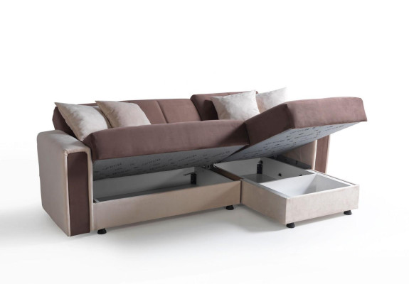 Narożnikowa kanapa Fotel Stołek Włókienniczy Kompletna Podkładka Premium Living Room Modern