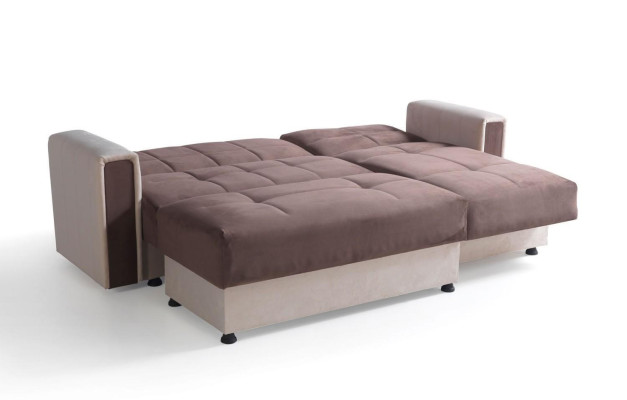 Narożnikowa kanapa Fotel Stołek Włókienniczy Kompletna Podkładka Premium Living Room Modern