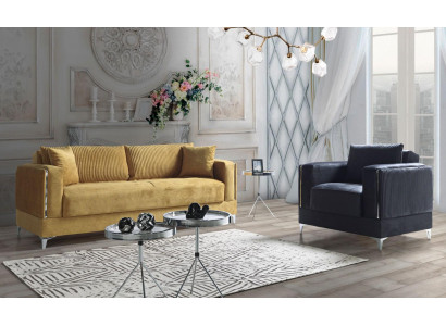 Zestaw sofowy 3+1 miejsce do siedzenia Modern Relaks Fotel Modern Style 2szt Luksus Nowy Salon Nowość