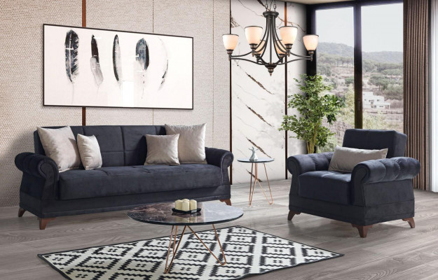 Zestaw sofowy 3+1 miejsce do siedzenia Włókienniczy Modern Complete Fotel Sofa 3 miejsce do siedzenia Luxury Relaks