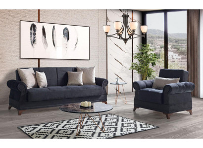 Zestaw sofowy 3+1 miejsce do siedzenia Włókienniczy Modern Complete Fotel Sofa 3 miejsce do siedzenia Luxury Relaks