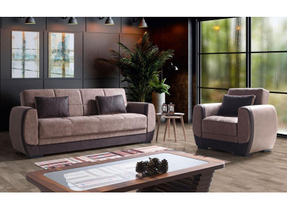 Zestaw sofowy 3+1 miejsce do siedzenia Włókienniczy Drewno Sofa 3 miejsce do siedzenia Nowoczesny Fotel Nowy Całkowicie Nowy Zestaw