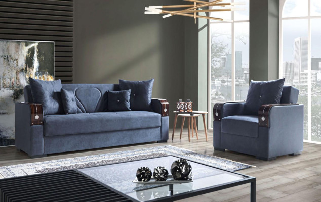 Zestaw sofowy 3+1 miejsce do siedzenia Włókienniczy Drewno Sofa 3 miejsce do siedzenia Modern Fotel Kompletny zestaw 1