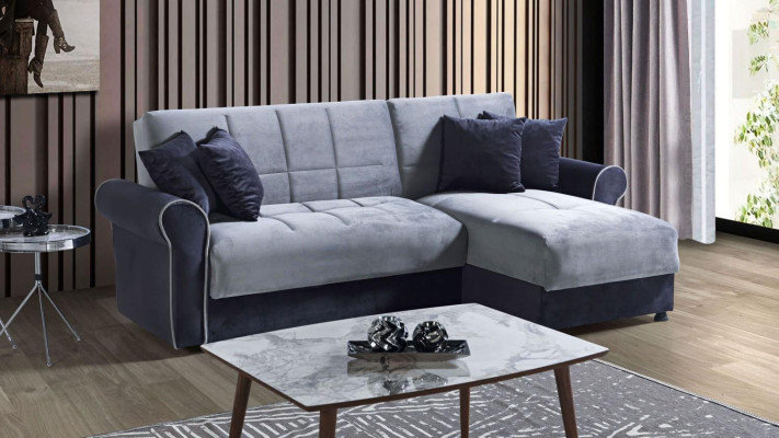 Narożnikowa kanapa L-Shape Włókienniczy Narożnik Sofa Podkładka Premium Couch L Shape Modern New 1