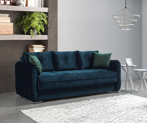 Sofa do Salonu 3 miejsce do siedzenia Design Style Meble Relaks Sofa 3-osobowa Nowoczesne Sofy Niebieskie Nowość
