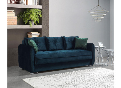 Sofa do Salonu 3 miejsce do siedzenia Design Style Meble Relaks Sofa 3-osobowa Nowoczesne Sofy Niebieskie Nowość