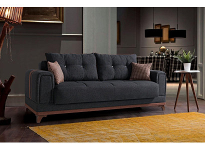Luksusowa sofa do salonu 3 miejsce do siedzenia Relaks Sofa Modern 230 cm Luxury Czarny