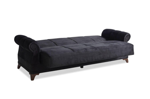 Luksusowa Sofa 3 miejsce do siedzenia Włókienniczy Sofa Czarny Design Meble 3er Podkładka Nowy Zestaw Relaks