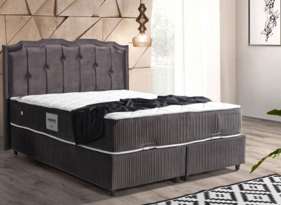 Łóżko Design bed Luxury Podkładka Sypialnia Meble Boxsping Brown 160x200