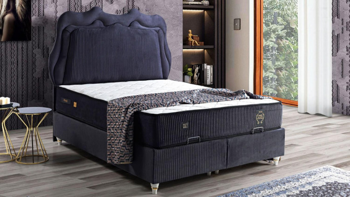 Łóżko Design bed Luxus bed Podkładka Sypialnia Meble Modern Czarny
