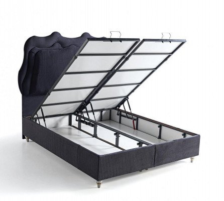 Łóżko Design bed Luxus bed Podkładka Sypialnia Meble Modern Czarny