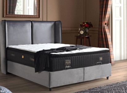 Łóżko Design bed Luxury Box Spring Podkładka Sypialnia Meble New Modern Silver