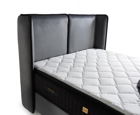 Łóżko Design bed Luxury Box Spring Podkładka Sypialnia Meble New Modern Silver