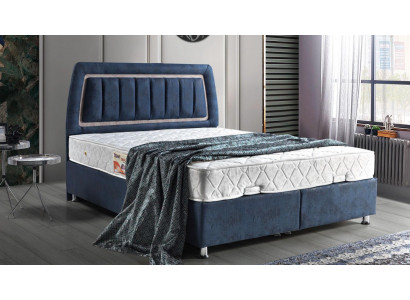 Łóżko Design bed Luxury Podstawa łóżka Podkładka Sypialnia Meble Modern Blue
