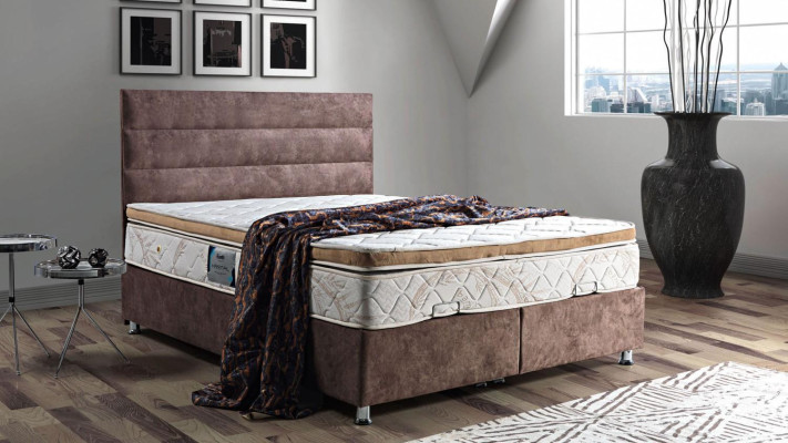 Łóżko Design bed Luxus Podstawa łóżka Podkładka Sypialnia Meble Materiał 160x200
