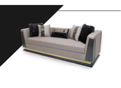 Klasyczna sofa 3 miejsce do siedzenia designerska salon Meble Trzyosobowa sofa materiałowa