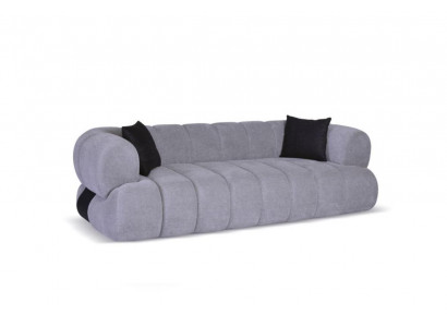 Szara tapicerowana sofa luksusowa 3-miejsce do siedzenia Podkładka do salonu Sofy Kanapy