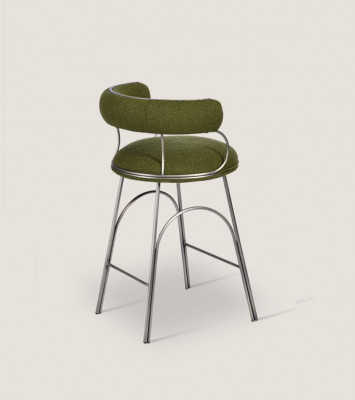 Hoker barowy w kolorze oliwkowym, luksusowy fotel designerskiego Fotel Podkładka Meble