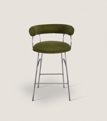 Hoker barowy w kolorze oliwkowym, luksusowy fotel designerskiego Fotel Podkładka Meble