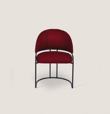 Czerwone designerskie Krzesło Podkładka jednomiejscowa Włókienniczy jadalnia luksusowa Krzesła