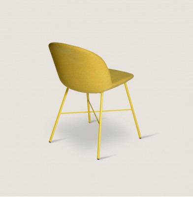 Żółta Designerska jadalnia Krzesło Meble do salonu Podłokietniki Lux Krzesła