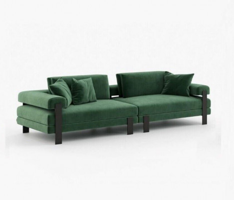 Sofa 2 miejsce do siedzenia Couch Design Podkładka Modern Włókienniczy Material Modern Dwumiejscowa