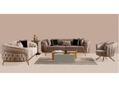 Design Sofa 331 miejsce do siedzenia Chesterfield Material Couch Podkładka Sofy Włókiennicze Nowość