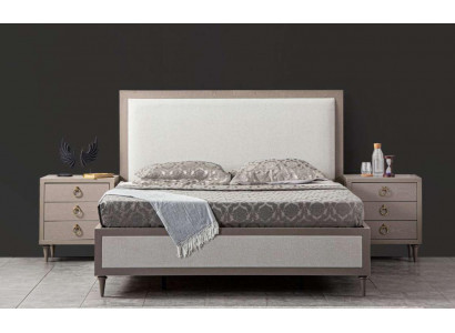 Łóżko Sypialnia Set Design Luxury Bette New Meble 2x Szafki nocne 3-częściowe.