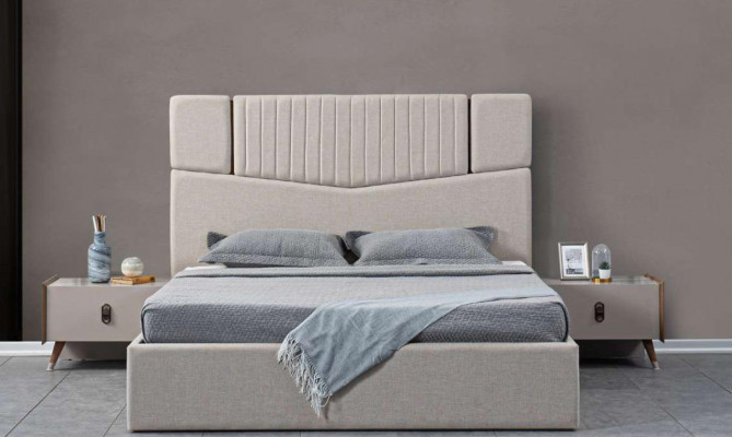 Luksusowe Sypialnia Meble 3szt. Kompletny zestaw Łóżko 2x Szafki nocne design